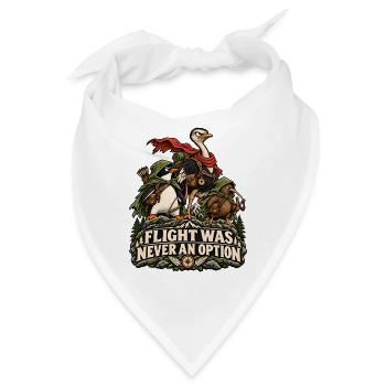 Flight Was Never An Option Vogel Abenteuer Humor - Bandana - Weiß - Vorne