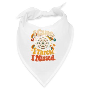 I Came, I Threw, I Missed – Darts Quote - Bandana - Weiß - Vorne