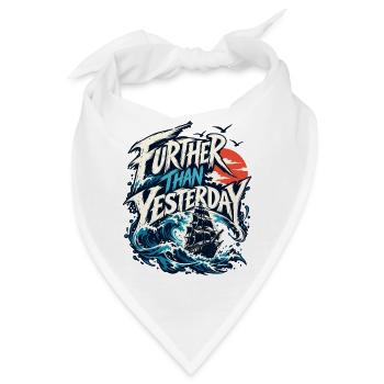 Weiter als Gestern Segelmotiv - Bandana - Weiß - Vorne
