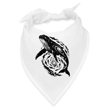 Kosmische Wale Galaxie Print - Bandana - Weiß - Vorne