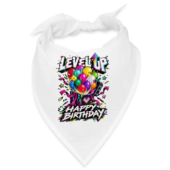 Level Up Geburtstagsballons Neon Glow - Bandana - Weiß - Vorne