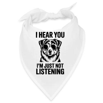 Australian Shepherd Spruch Lustige Aussie Geschenk - Bandana - Weiß - Vorne