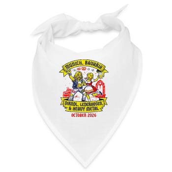Head Munich Bavaria Dirndl Lederhosen Heavy Metal - Bandana - Weiß - Vorne