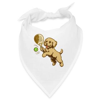 Tennishund: Energie und Spaß - Bandana - Weiß - Vorne