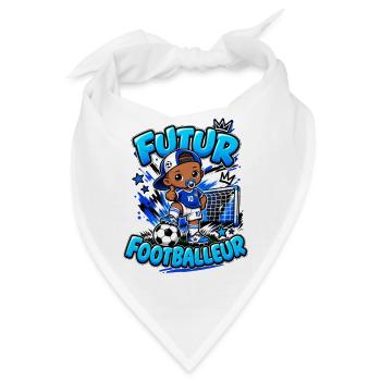 Zukünftiger Fußballer Cartoon Blue - Bandana - Weiß - Vorne