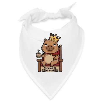 Niedliche Kapybara-König Faule Könige Lustige Tierkunst - Bandana - Weiß - Vorne