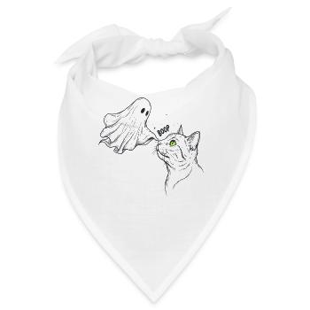 Geistkatzen-Boo-Nacht - Bandana - Weiß - Vorne