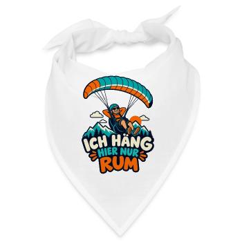 Paragliding Humor Ich häng hier Rum - Bandana - Weiß - Vorne