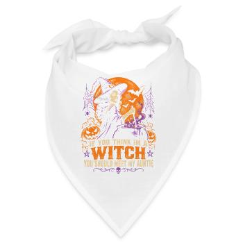 Hexenkessel Nacht Halloween Stil - Bandana - Weiß - Vorne