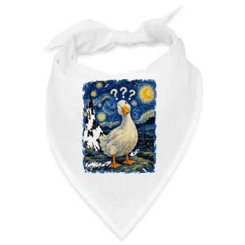 Gänse Sternennacht-Impression - Bandana - Weiß - Vorne