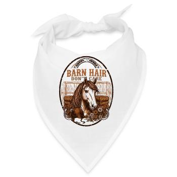 Barn Hair Dont Care Horse Mom - Bandana - Weiß - Vorne