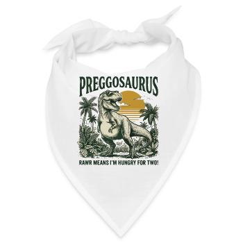 PregoSaurus Dino Wortwitz - Bandana - Weiß - Vorne