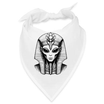 Außerirdischer Pharao - Bandana - Weiß - Vorne