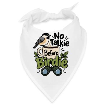 No Talkie Before Birdie - Bandana - Weiß - Vorne