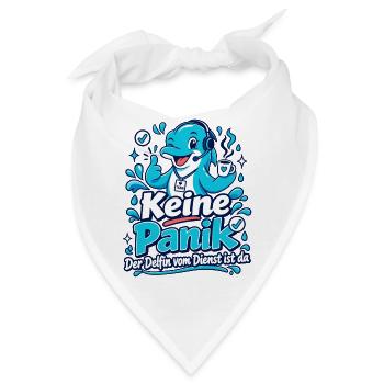 Keine Panik – Der Delfin vom Dienst ist da - Bandana - Weiß - Vorne