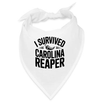 Ich habe Carolina Reaper überlebt - Bandana - Weiß - Vorne