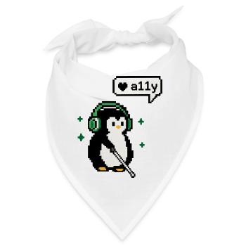 A11y Penguin - Pixel Accessibility - Bandana - Weiß - Vorne