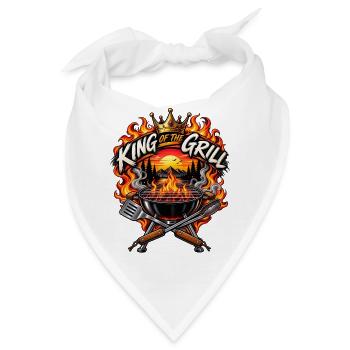 Hobby Leidenschaft Grill King of the Grill grillen - Bandana - Weiß - Vorne