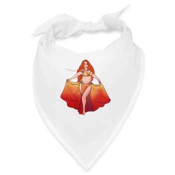 Sunlit Flame Bauchtänzerin - Bandana - Weiß - Vorne