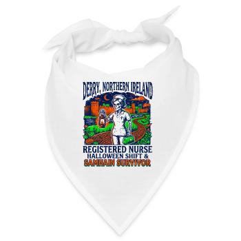 Derry Northern Ireland Registered Nurse Samhain - Bandana - Weiß - Vorne