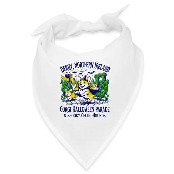 Corgi Halloween Parade In Derry Northern Ireland - Bandana - Weiß - Vorne