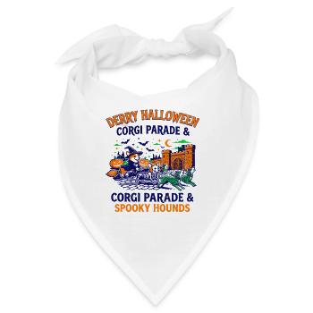 Derry Halloween Corgi Parade And Spooky Hounds - Bandana - Weiß - Vorne