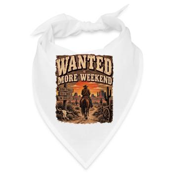 Wollte mehr Wochenend-Cowboy - Bandana - Weiß - Vorne