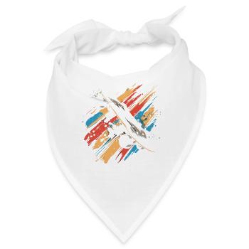 Skateboard Farbkleckse - Bandana - Weiß - Vorne