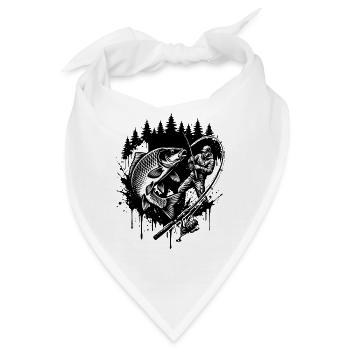Karpfenfischer Leidenschaft Naturkunst - Bandana - Weiß - Vorne