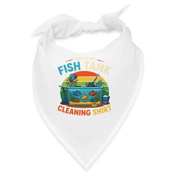 This Is My Fish Tank Cleaning Aquarium Pflege - Bandana - Weiß - Vorne