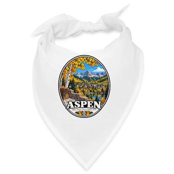 Aspen Colorado Berge Herbst Urlaub Vintage - Bandana - Weiß - Vorne