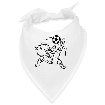 Niedliche Capybara-Fußballspieler-Übersicht - Bandana - Weiß - Vorne