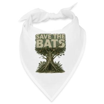 Save The Bats Fledermausschutz - Bandana - Weiß - Vorne