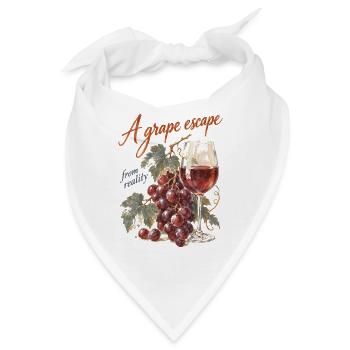 Weinliebhaber: Ein Traubenentkommen Rotwein - Bandana - Weiß - Vorne