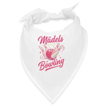 Coole Mädels Spielen Bowling Spruch Für Damen - Bandana - Weiß - Vorne