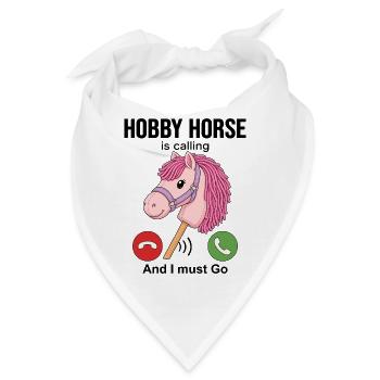 Hobby Horse Is Calling And I Must Go - Bandana - Weiß - Vorne