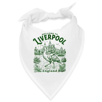 Welcome To Liverpool England City Art - Bandana - Weiß - Vorne
