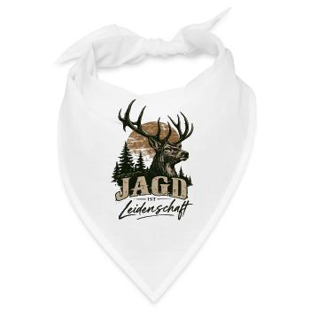 Jäger Jagd ist Leidenschaft - jagen Hobby Jägerin - Bandana - Weiß - Vorne