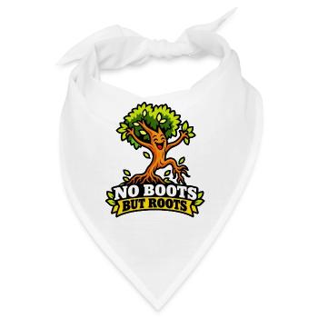 No Boots But Roots – Lustiger Baum - Bandana - Weiß - Vorne