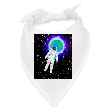 Astronaut im kosmischen Erdglanz - Bandana - Weiß - Vorne