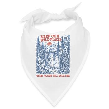 Bigfoot Kryptiden Waldgeister Folklore Outdoor - Bandana - Weiß - Vorne