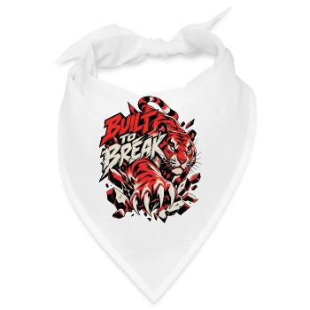 Tigerkraft Bricht Barrieren - Bandana - Weiß - Vorne