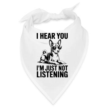 Basenji Spruch Hunde Lustiges Basenji Geschenk - Bandana - Weiß - Vorne