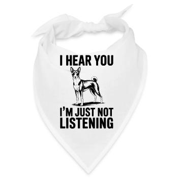 Basenji Spruch Hunde Lustiges Basenji Geschenk - Bandana - Weiß - Vorne