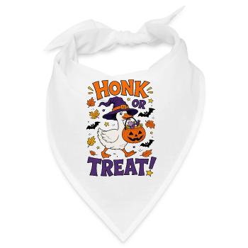 Dummer gruseliger Gänshexe Halloween-Kürbis - Bandana - Weiß - Vorne