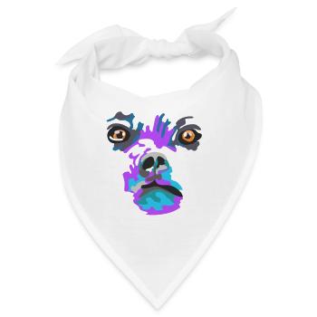 Bunte Hund Gesichtskunst Farbsplash - Bandana - Weiß - Vorne