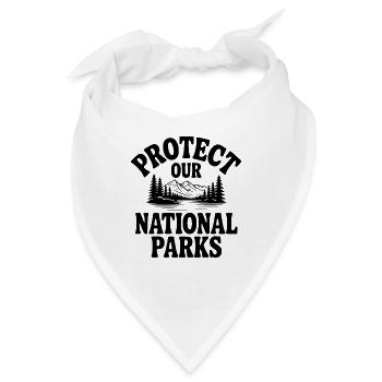 Schützen Sie unsere Nationalparks - Bandana - Weiß - Vorne