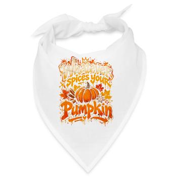 Kürbiswürze Pumpkin-Style - Bandana - Weiß - Vorne