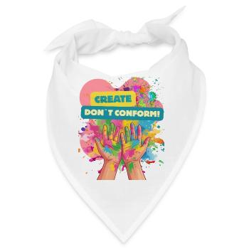 Kreativität statt Konformität - Bandana - Weiß - Vorne