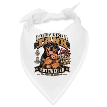Tank Rottweiler Teddy Love - Bandana - Weiß - Vorne
